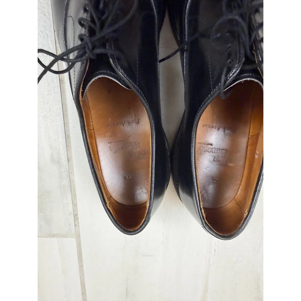 Allen Edmonds Park Avenue Black Leather Cap Toe Oxford Dress Shoes Mens 12 D